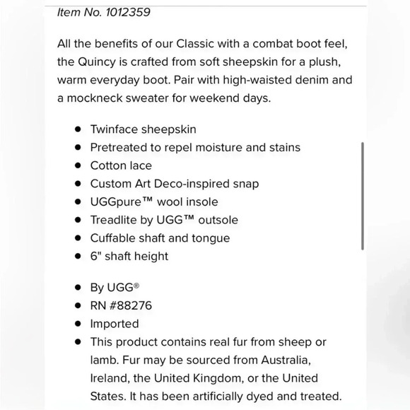 [US11] UGG  Women's Quincy Winter Boots- EUC - Picture 12 of 12